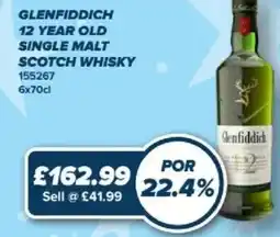 Bestway GLENFIDDICH 12 Year old single malt scotch whisky offer