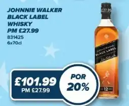 Bestway JOHNNIE WALKER Black label whisky offer