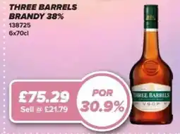 Bestway THREE BARRELS Brandy 38% offer
