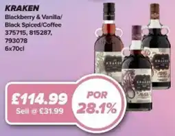 Bestway KRAKEN Blackberry & Vanilla/ Black Spiced/Coffee offer