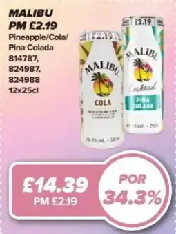 Bestway MALIBU Pineapple/Cola/ Pina Colada offer