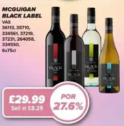 Bestway MCGUIGAN Black label offer