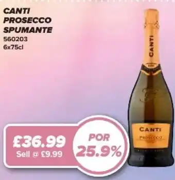 Bestway CANTI Prosecco spumante offer