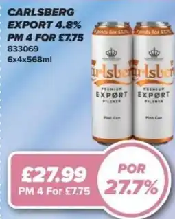Bestway Carlsberg export 4.8% offer