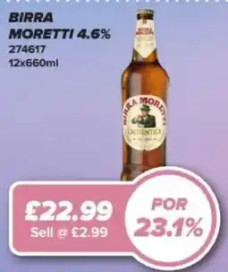 Bestway BIRRA Moretti 4.6% offer