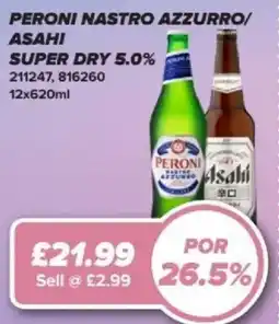 Bestway Peroni nastro azzurro/ asahi super dry 5.0% offer