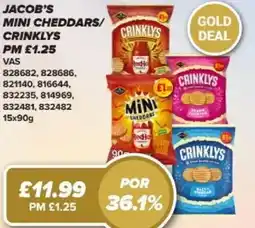 Bestway JACOB'S Mini cheddars/ crinklys offer