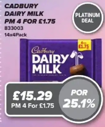 Bestway Cadbury dairy milk offer