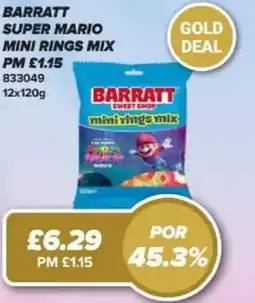 Bestway Barratt super mario mini rings mix offer