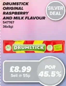 Bestway DRUMSTICK Original raspberry and milk flavour offer