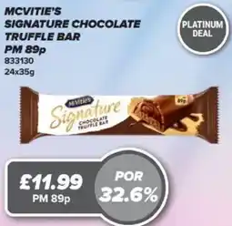 Bestway MCVITIE'S Signature chocolate truffle bar offer