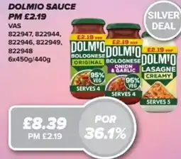 Bestway DOLMIO Sauce offer