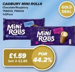 Bestway CADBURY MINI ROLLS Chocolate/Raspberry offer
