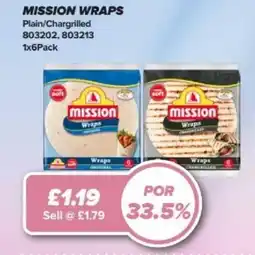 Bestway MISSION WRAPS Plain/Chargrilled offer
