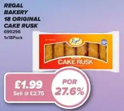 Bestway Regal bakery 18 original cake rusk offer