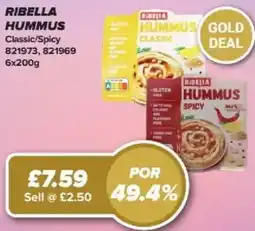 Bestway Ribella hummus Classic/Spicy offer