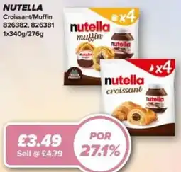 Bestway NUTELLA Croissant/Muffin offer