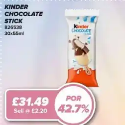 Bestway KINDER Chocolate stick offer