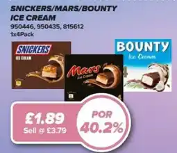 Bestway SNICKERS/MARS/BOUNTY Ice cream offer