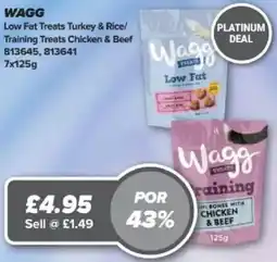 Bestway WAGG Low Fat Treats Turkey & Rice/ Training Treats Chicken & Beef offer