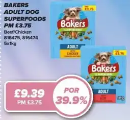Bestway BAKERS Adult dog superfoods Beef/Chicken offer