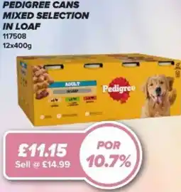 Bestway PEDIGREE Cans mixed selection in loaf offer
