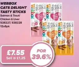 Bestway WEBBOX Cats delight tasty sticks offer