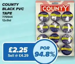 Bestway COUNTY Black pvc tape offer