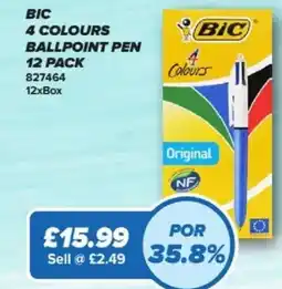 Bestway BIC 4 Colours ballpoint pen offer