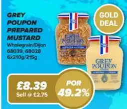 Bestway GREY POUPON Prepared mustard offer