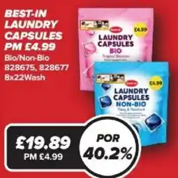 Bestway BEST-IN Laundry capsules bio/non-bio 828675, 828677 8x22wash offer