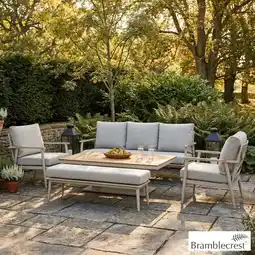Costco Bramblecrest Wisely 5 Piece Deep Seating Patio Set with Height Adjustable Table offer