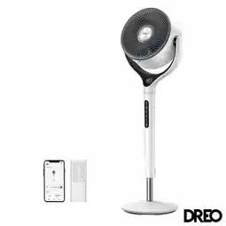 Costco Dreo DR-HPF025S Smart TurboPoly Pedestal Fan in White offer