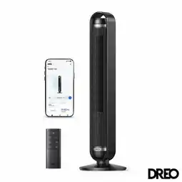 Costco Dreo DR-HTF011S, Smart Cruiser Tower Fan in Black offer