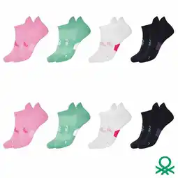 Costco United Colors of Benetton Ladies Trainer Sock, 8 Pack offer
