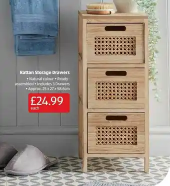 Aldi Rattan Storage Drawers offer