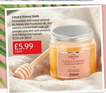 Aldi Lacura Honey Bath offer