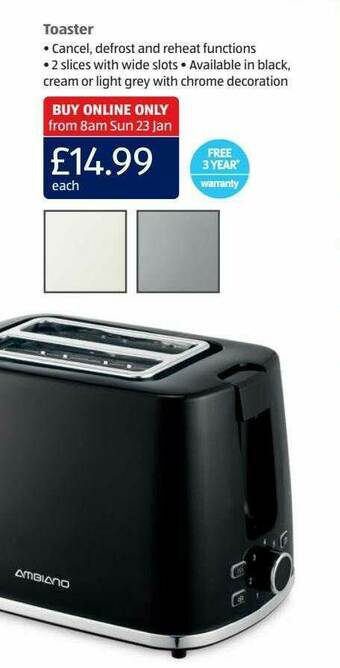 Aldi Toaster offer