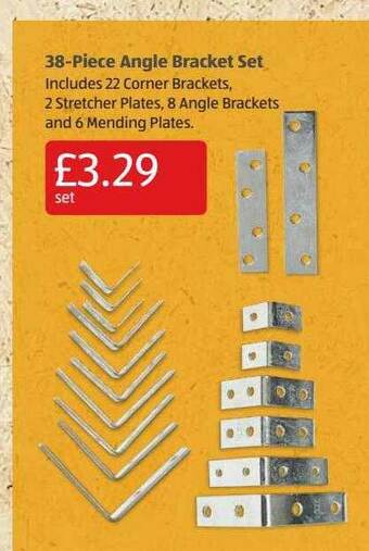 Aldi 38-piece Angle Bracket Set offer