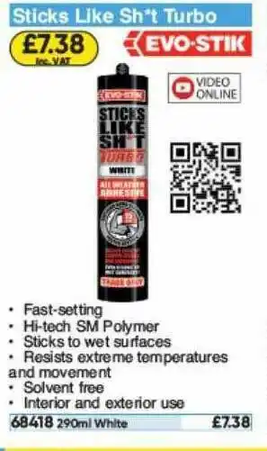 Toolstation Evo-stik Sticks Like Sh*t Turbo offer