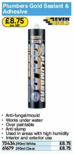 Toolstation Plumbers Gold Sealant & Adhesive offer