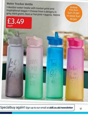 Aldi Water Tracker Bottle offer