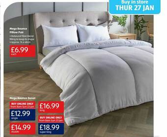 Aldi Mega Bounce Pillow Pair offer