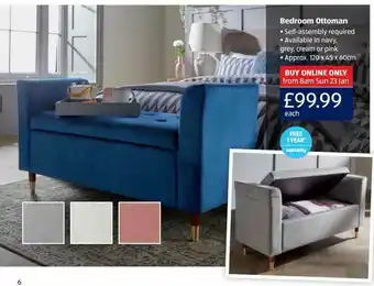 Aldi Bedroom Ottoman offer