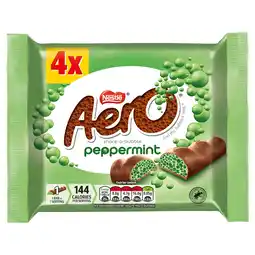 Iceland Aero Bubbly Peppermint Chocolate Bar 4 Pack Multipack 108g offer