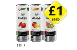 Londis Celsius Sparkling Strawberry & Watermelon, Mango Lemonade, Guava & Kiwi offer