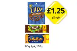 Londis Flipz Milk Chocolate, McVities Club Mint, Jaffa Cakes offer