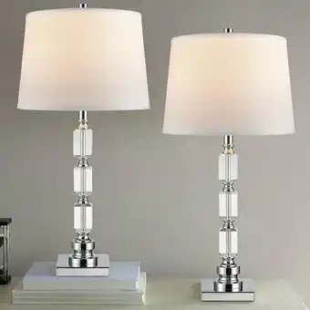 Costco Sydnee Crystal Cube Table Lamp, 2 Pack offer