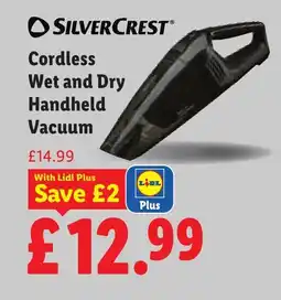 Lidl Cordless Wet and Dry Handheld Vacuum offer