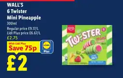 Lidl WALL'S 6 Twister Mini Pineapple offer
